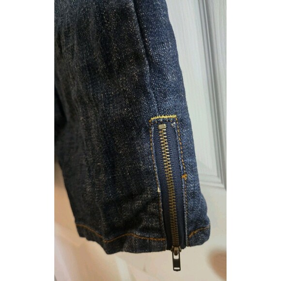 Gitano Womens Denim Jean Shorts Knee Length Below Long Modest Size 14 Dark Wash - Picture 7 of 14